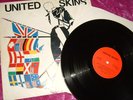 LP RECORD, UNITED SKINS. VARIOUS BANDS, WARRIOR, SKREWDRIVERS, SEDATED, T-D-A.
