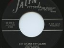 Rare Country / Rock & Roll 45 - Ron Jordan - Get Up & Try Again - LISTEN - Mint-