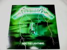 METALLICA RIDE THE LIGHTNING FRENCH IMPORT original GREEN COVER AND ORANGE DISC