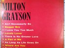 POPCORN SOUL LP.MILTON GRAYSON.IT AIN'T NECESSARILY SO.VELVET VOICE OF..