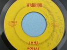 KOSTAS 45 Jane  WARRIOR #128    RARE 1966 Garage Psych punk  signed