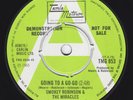 TMG 853 - SMOKEY ROBINSON & MIRACLES Going To A Go Go M- UK DEMO 45 Tamla Motown