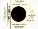 THE FOUR SONICS Easier Said Than Done on Sport Promo Northern Soul 45 Hear