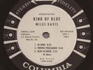 RARE 1959 JAZZ LP - MILES DAVIS-KIND OF BLUE  STEREO WHITE LABEL PROMO