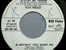 HEAR IT 45 rpm RARE EP Elvis Presley RCA DJ-7 radio stations only from 1956