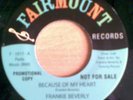 Rare NORTHERN FRANKIE BEVERLY-BECAUSE OF MY HEART-press