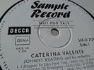 CATERINA VALENTE - Sample Record; Very Rare 1963 Promo Only LP - Unplayed