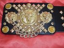 ELVIS  STYLE GOLD PYAMID & LION BELT. FOR 70S ELVIS JUMPSUIT