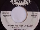 RAY VERNON w/ LINK WRAY   RARE ROCKABILLY on LAWN PROMO   45 VG++ HEAR