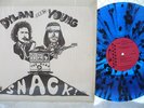 BOB DYLAN NEIL YOUNG SNACK RARE BLUE SPLATTER VINYL W/INSERT no TMOQ