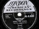 VERY RARE JERRY LEE LEWIS 78 BREATHLESS / DOWN THE LINE UK LONDON HLS 8592 EX/E+