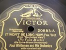 PAUL WHITEMAN ORCH BING CROSBY RHYTHM BOYS 78rpm It Wont Be Long Now Five Step