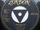 Johnny Cash - I Walk The Line and Get Rhythm.  Rare London Gold Tri 45 - Ex+