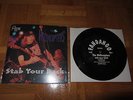 THE HELLACOPTERS / ADAM WEST Stab Your Back VERY RARE BLACK / WHITE swirl 7