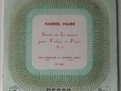Faure Sonata for Violin Lola Bobesco French Decca  10