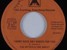 70s Soul Funk 45 BITTER & THE SWEET I Won't Have Any Babies For You HEAR