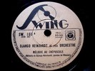 DJANGO REINHARDT/MELODIE AU CREPUSCULE/SWING SW 166 78T/MANOUCHE/FRENCH PRESS