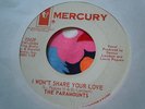 PARAMOUNTS GIRLS WITH THE BIG BLACK BOOTS/I WON'T SHARE 45 MERCURY NORTHERN SOUL