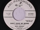 rare Soul 45 RICK LOVEJOY don't leave me behind ABC Hear