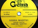 Daniel Santos Cuba Issue 78 RPM on Gema 1959 (Latin) Hear it