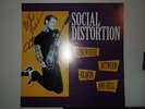 Autograph SOCIAL DISTORTION Somewhere Between Lp promo store flat - poster