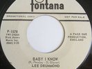 LEE DRUMMOND-Baby I Know-Rare Northern Soul/Mod-PROMO-Hear