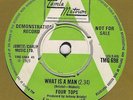 FOUR TOPS - WHAT IS A MAN - RARE ORIG 1969 TAMLA MOTOWN G/W DEMO NEAR MINT