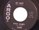 DEEP NORTHERN SOUL 45-ETTA JAMES-AT LAST on ARGO-RARE BLACK LABEL-SAMPLE
