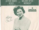 PATSY CLINE--PICTURE SLEEVE + 45 on DECCA--(WALKIN' AFTER MIDNIGHT)--PS--PIC-SLV
