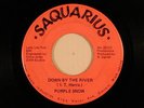 PURPLE SNOW psych/soul/funk 45 DOWN BY THE RIVER / FOOTSTEPS SAQUARIUS NICE VG