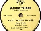 MUNDELL LOWE & JOAN BROOKS 78 RPM - Easy Rider Blues