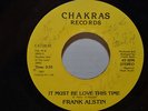 Frank Alstin, It Must Be Love This Time    Modern Soul 45 Autographed?
