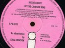 King Crimson LP In the court of the crimson king UK Pink Island 1st press A2 B2