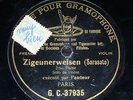 VIOLIN 78 rpm RECORD G&T GC 37935 PABLO DE SARASATE Zigeunerweisen 2nd part