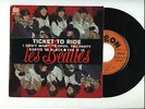 rare french ep beatles   ticket to ride /  odeon soe 3766 label orange