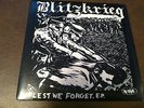 Blitzkrieg lest we forget original hardcore punk rock single 7