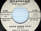 HUELYN DUVALL Boom Boom Baby WHITE LABEL PROMO ROCKABILLY 45 HEAR BB004 Led Zep