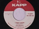 FIREBALLS: I Don't Know / Fireball 45 (dj, very slight warp) rare Rockabilly