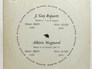 ROPARTZ & MAGNARD sonatas HYMAN BRESS, O. ALAIN - ALPHA CL 4018 STEREO LP
