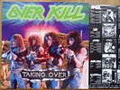 OVERKILL . Taking Over LP 1987 coroner running wild sodom kreator voivod warrant