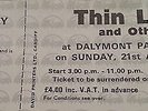 Thin Lizzy rare Dalymount complete ticket 1977 Lynott Dublin Parker mint Rats