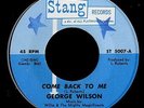 Sweet Soul 45   George Wilson   Come Back To Me   Stang   rare mp3 VG++