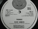 BLACK SABBATH   PARANOID ** 1970 UK 1st Swirl VERTIGO LP
