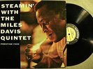 MILES DAVIS Steamin ORIG PRESTIGE JAZZ LP VG++