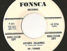 The Hi-Tones Lovers Quarrel Vocal Group Oldies Promo 45 on FONSCA 201