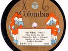 US ACOUSTIC 'FLAGS' COLUMBIA SINGLE- CASALS PLAYS BRUCH 'KOL NIDREI' (1923)