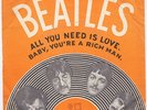 BEATLES All You Need Is Love RARE Norway 45 UNIQUE norwegian p/s LISTEN