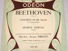 Henryk Szeryng Beethoven Violin Concerto Odeon LP Record ODX 109 Jacques Thibaud