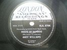 ANDY WILLIAMS HLA 8784 RARE 78 RPM 78RPM RECORD INDIA INDIAN BLACK/WHITE VG++