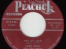 MARIE ADAMS - Peacock 1604 (maroon) - He's My Man / Alone - 1952 BLUES 45 VG+
